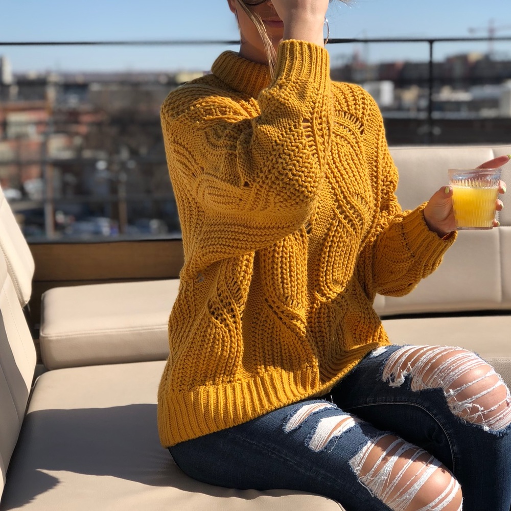 Cozy waffle sweater